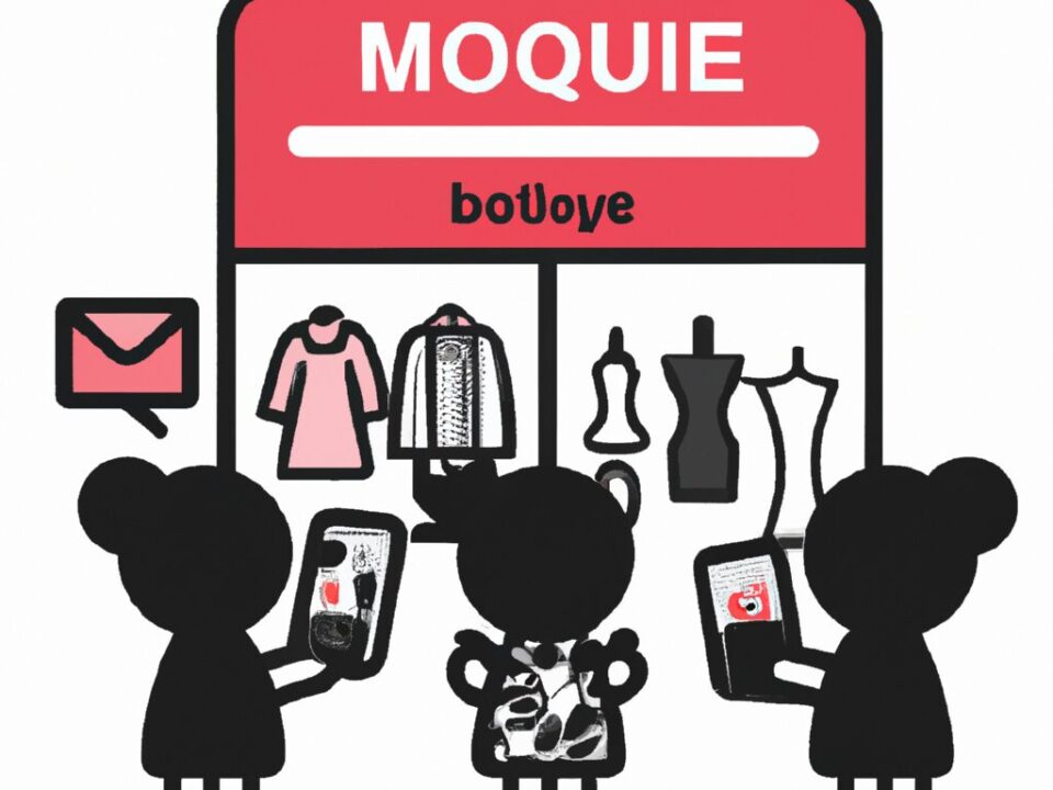 Illustration d'une boutique en ligne moderne utilisant un thème Shopify, avec des clients interagissant sur différents appareils.